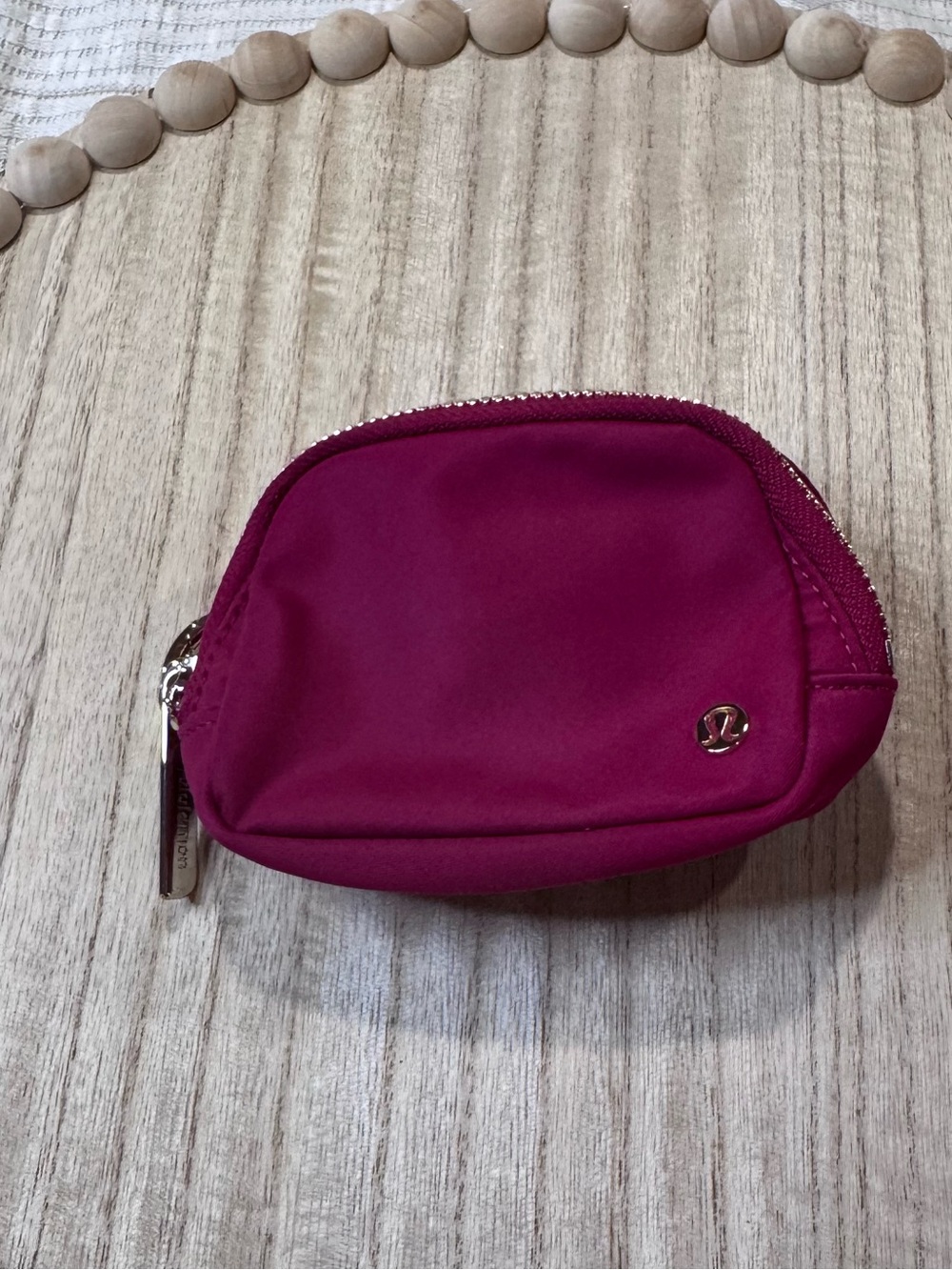 Lululemon Magenta Nano Zip Pouch Mini Coin Purse Belt Bag Accessory